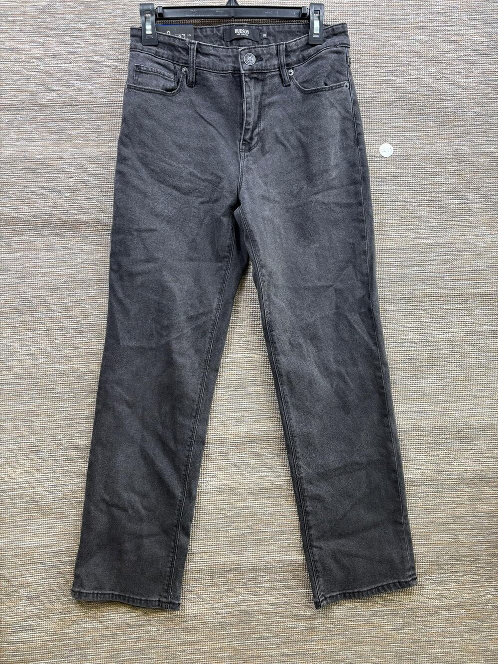 Hudson Jeans Womens Size 10 Charcoal Mid Rise Straight Stretch Denim 29 Inseam